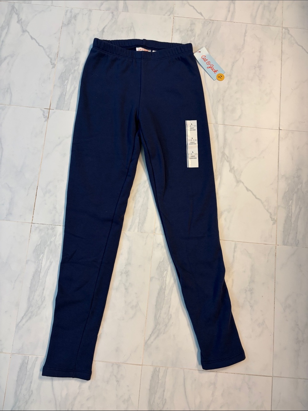NWT Cat & Jack Navy Girls Fleece Lined Leggings